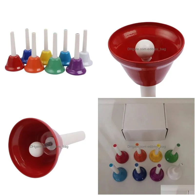 diatonic metal colorful hand percussion musical bells for classroom party