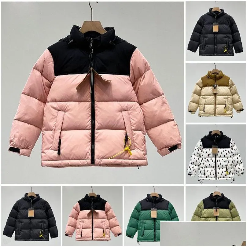 2023 Kids Coat hildren NF Down north designer face winter Jacket boys girls youth outdoor Warm Parka Black Puffer Jackets Letter Print Clothing