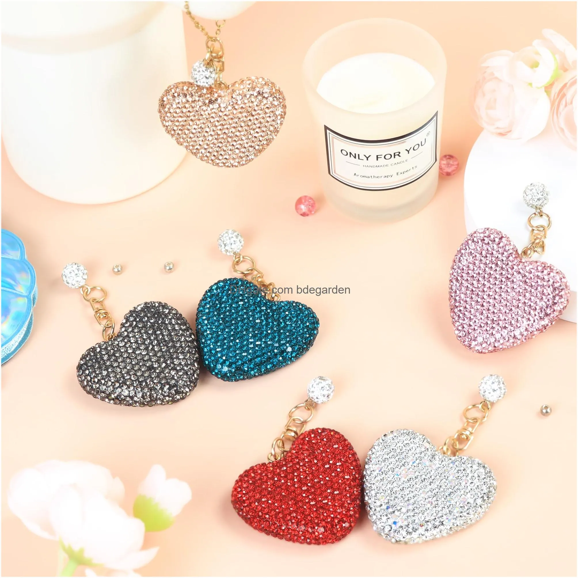 glitter heart shape charm accessories for  cup water bottle chain for /simple modern tumbler with handle bling cute love heart charms for  cup accessories champagne