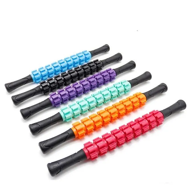 Portable yoga massager roller Fitness Massager Stick Full Body Roller Plastic Roller Bar Shaft Fitness Deep Muscle Relaxation Stick