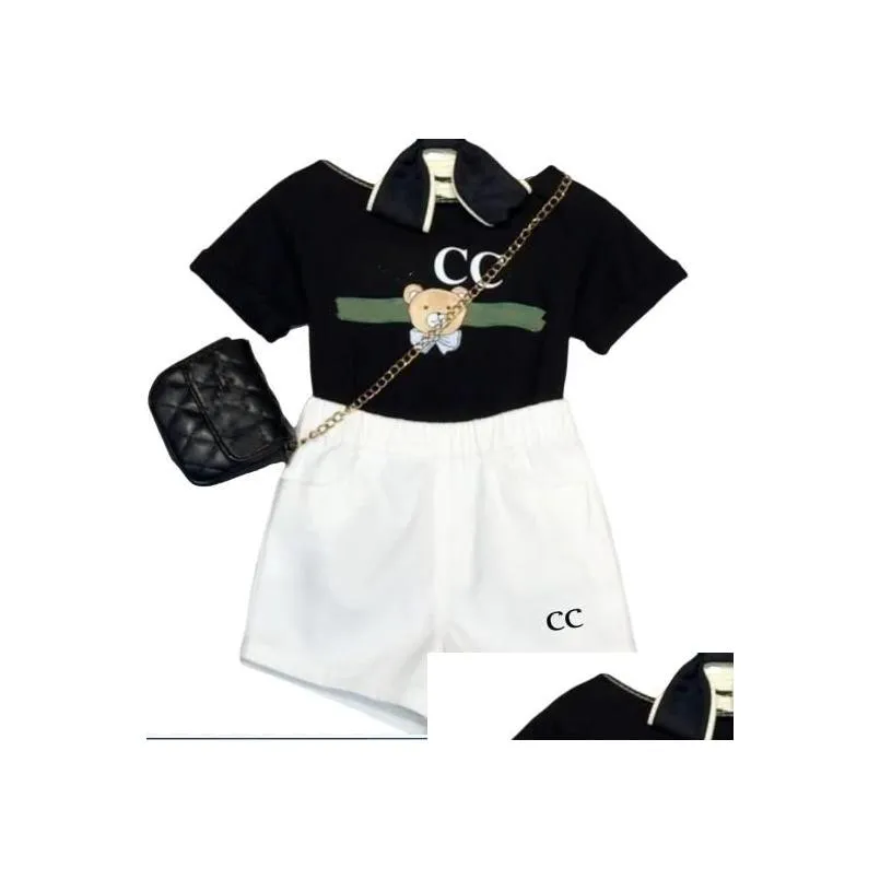 kids Sets baby designer Set Children two piece set Suits clothe shorts Sleeve With Letters Baby Boys Girls Clothing Sets Plaid Toddler