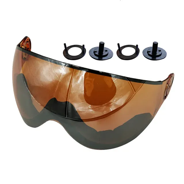 Ski Helmets LOCLE MOON MS95 MS99 Ski Helmet Visor Spare Lens UV Protection Outdoor Skateboard Helmet Goggles For Ski Mountaineering