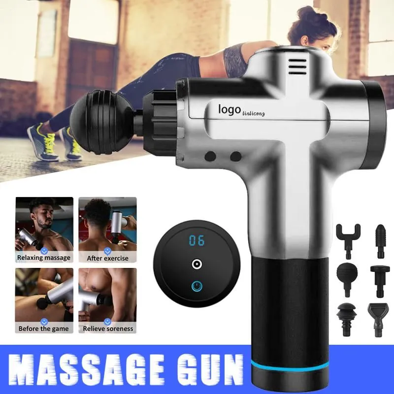 Outdoor Fitness Equipment Electric Muscle Massage Gun High Speed Vibration Massager Use After Decompose Relief Pain Relax Body18906274