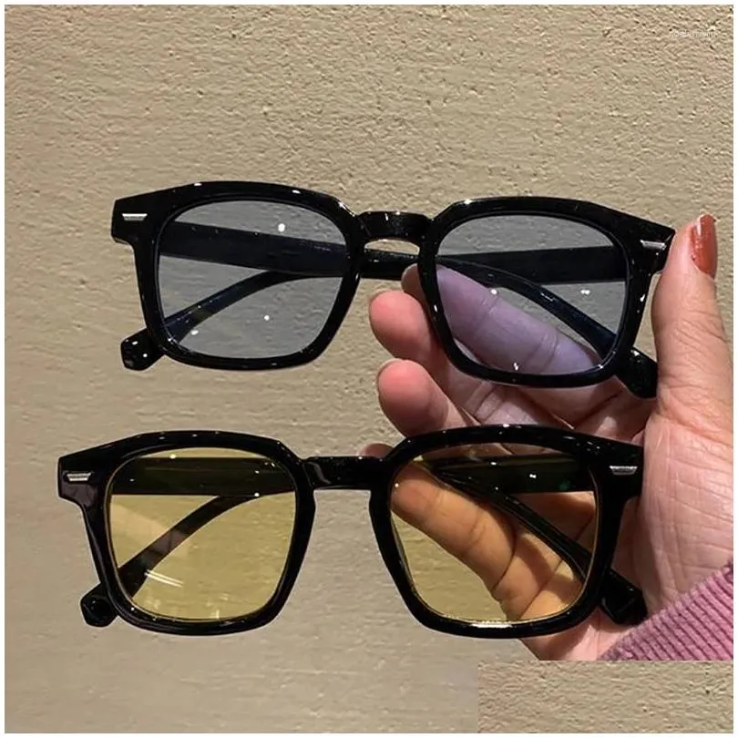 Sunglasses Square For Men Women Vintage Fashion Designer Brand Glasses Sun Shades Driving Eyewear Gafas De Sol Hombre 2024 Drop Deliv Dhwod
