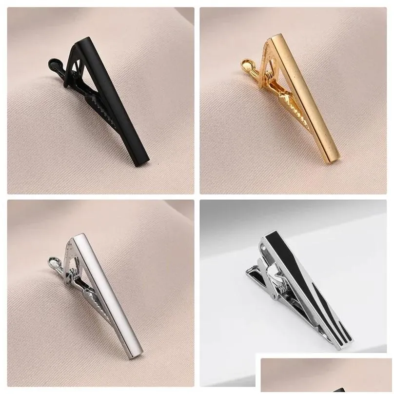 Cuff Links 8 Pcs Short Tie Clips Set With Gift Box Accessories Man Shirt Cufflinks Men For Husband Gadgets Pin Wedding Guests Drop Del Dhba1