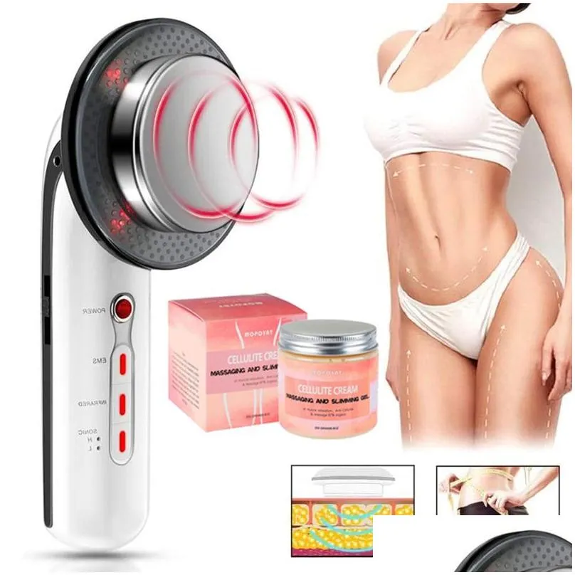 Face Care Devices 3 In 1 Trasonic Cavitation Fat Burn Slimming Hine With 200G Cellite Cream Anti Set Ems Body Masr Drop Delivery Hea Ot8Fo