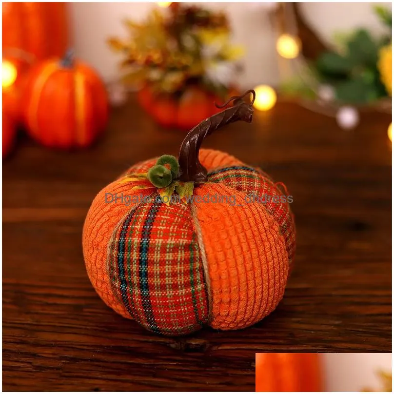 halloween scene dressing cartoon colorful fabric pumpkin table decoration cross border thanksgiving table decoration props