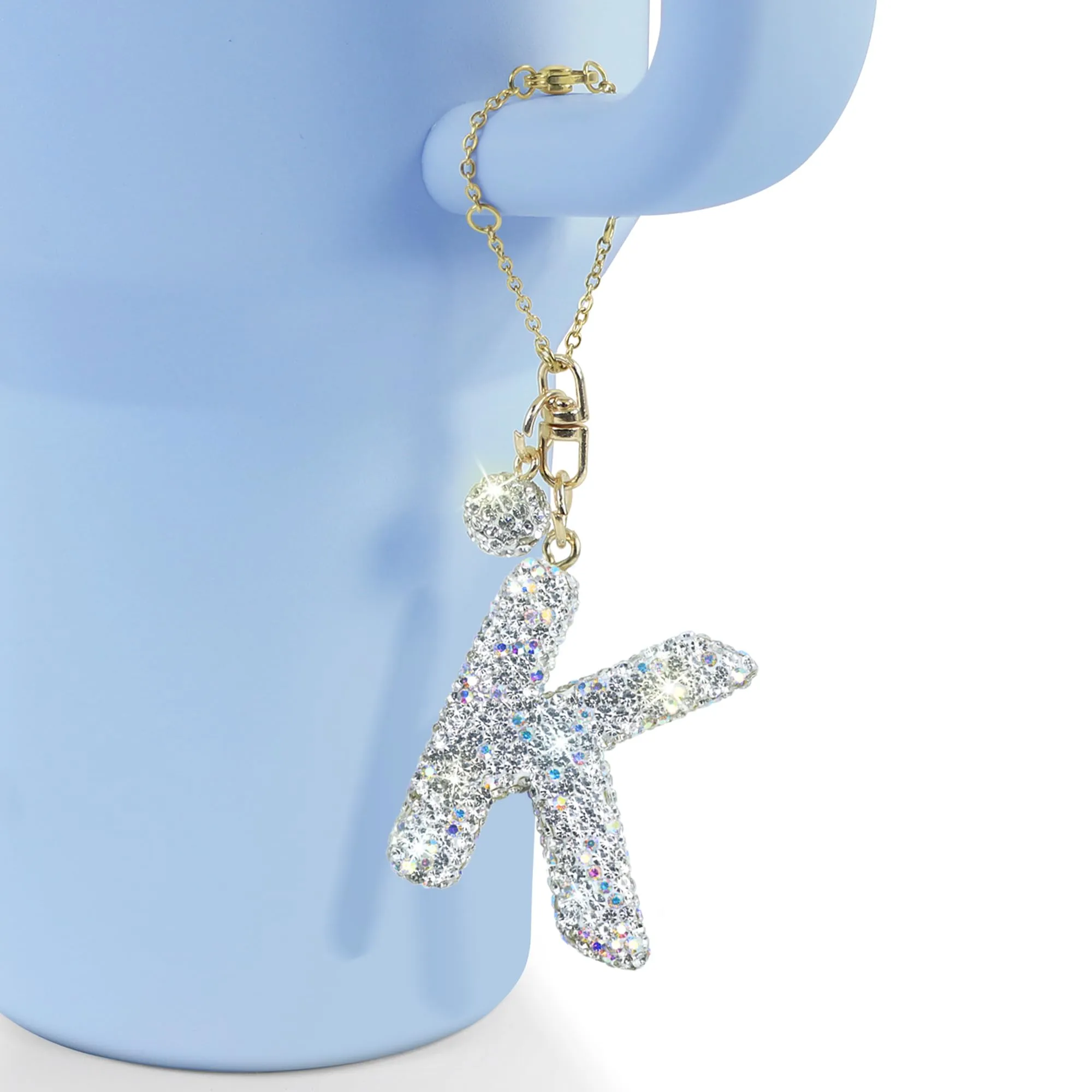 glitter letter for  cup bottle chain for tumbler with handle bling initial name id for  accessories