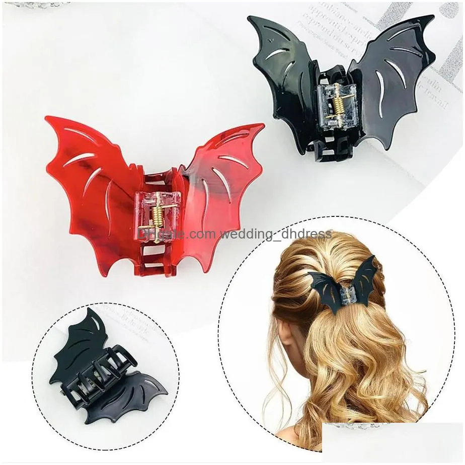 halloween bat hair clips girls funny angel bat hair hairpin holiday party dressing cartoon hair claw accessories