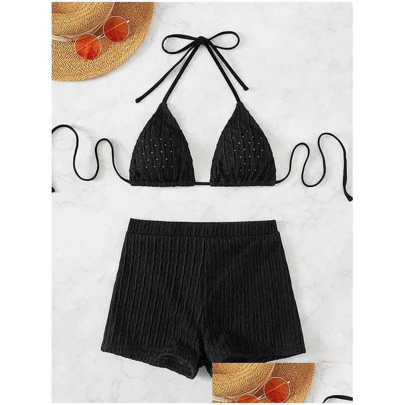 Women`S Swimwear Dongdu Y Womens Designers Bikinis Sets Clear Strap Shape Swimsuits Ladies Bathing Suits Swim Wear Beach Woman Swimwe Dhyji