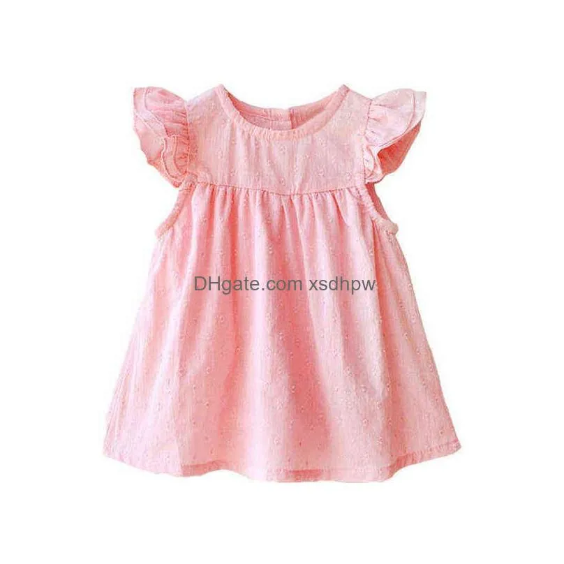  born baby girl clothes dresses summer pink princess little girls clothing sets for birthday party 0 3 months robe bebe fille g1221