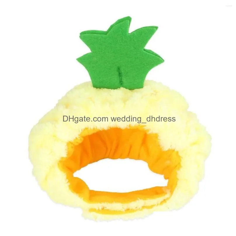 dog apparel pineapple shaped cat hat party dressing supplies top h revealing earrings jewelry for cats hair 2g