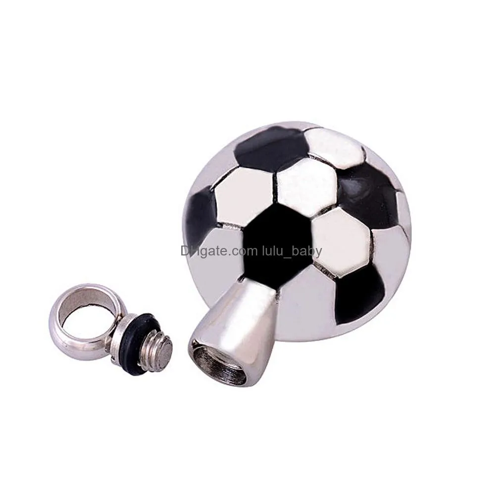 316l stainless steel distinctive football locket pendant necklace cremation urn jewelry ashes funeral keepsake box openable put in