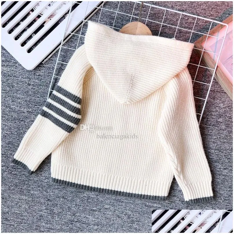 kids cardigans heart sweaters kid clothes baby Designer infants pullover hoodies for boys girls knitted long sleeve oversized letter letter fashion