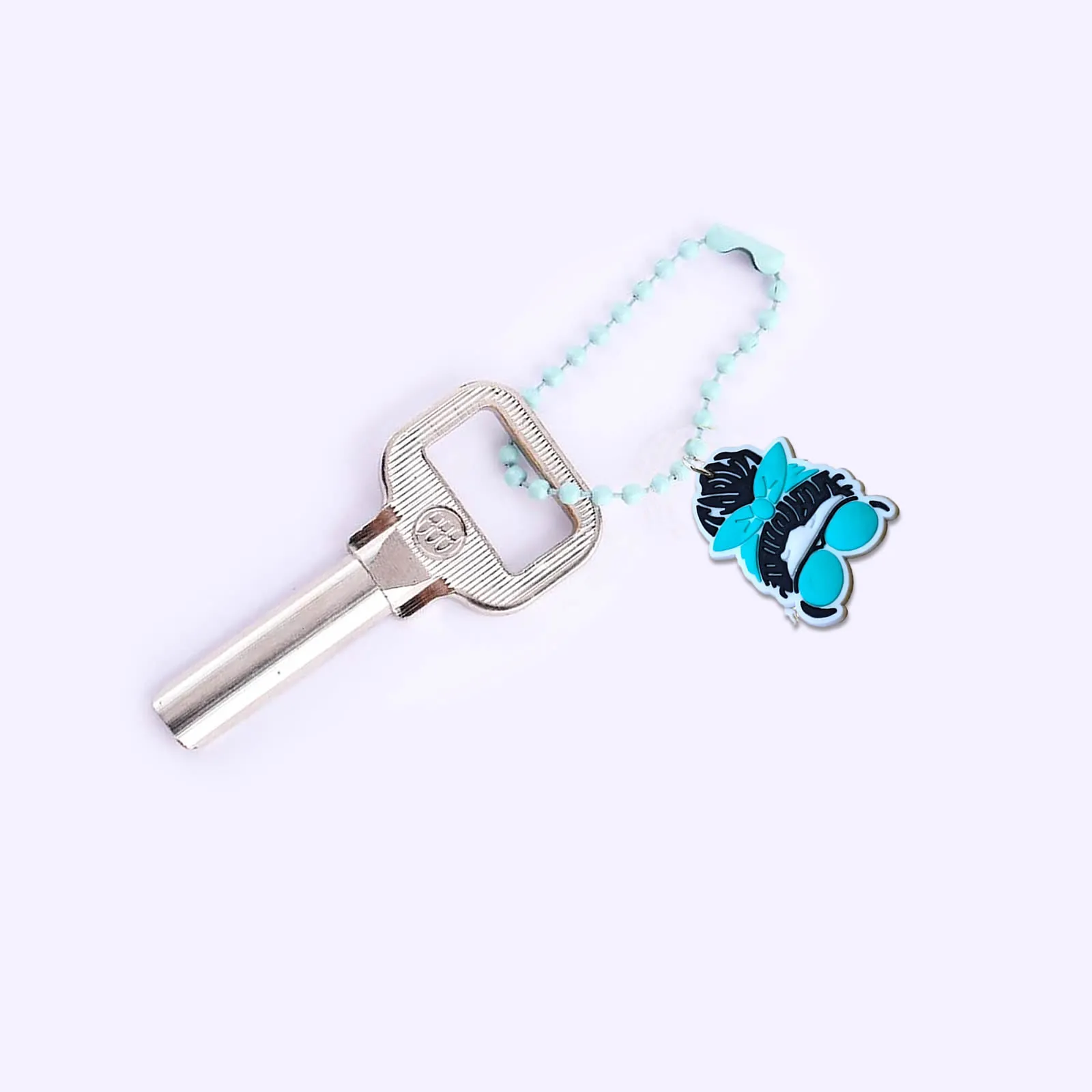 cartoon series keychain key ring ball bead keychains cartoon fashion keyrings charms car key ring for women girls bag