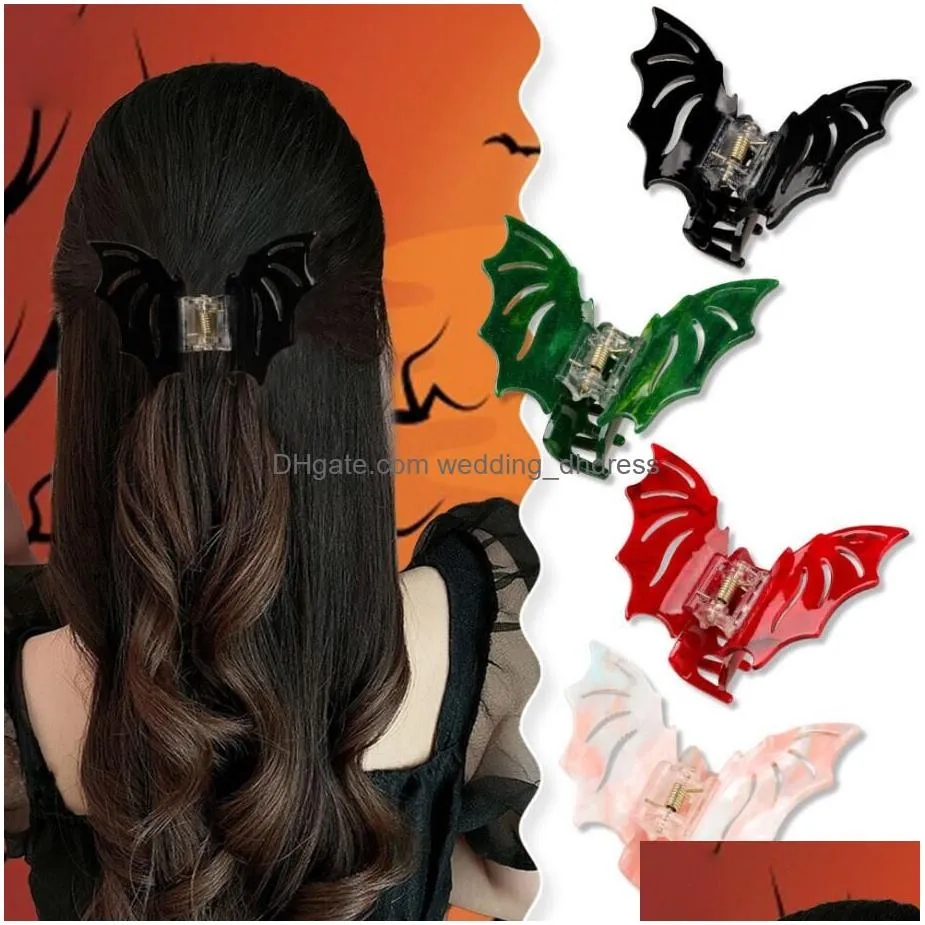 halloween bat hair clips girls funny angel bat hair hairpin holiday party dressing cartoon hair claw accessories