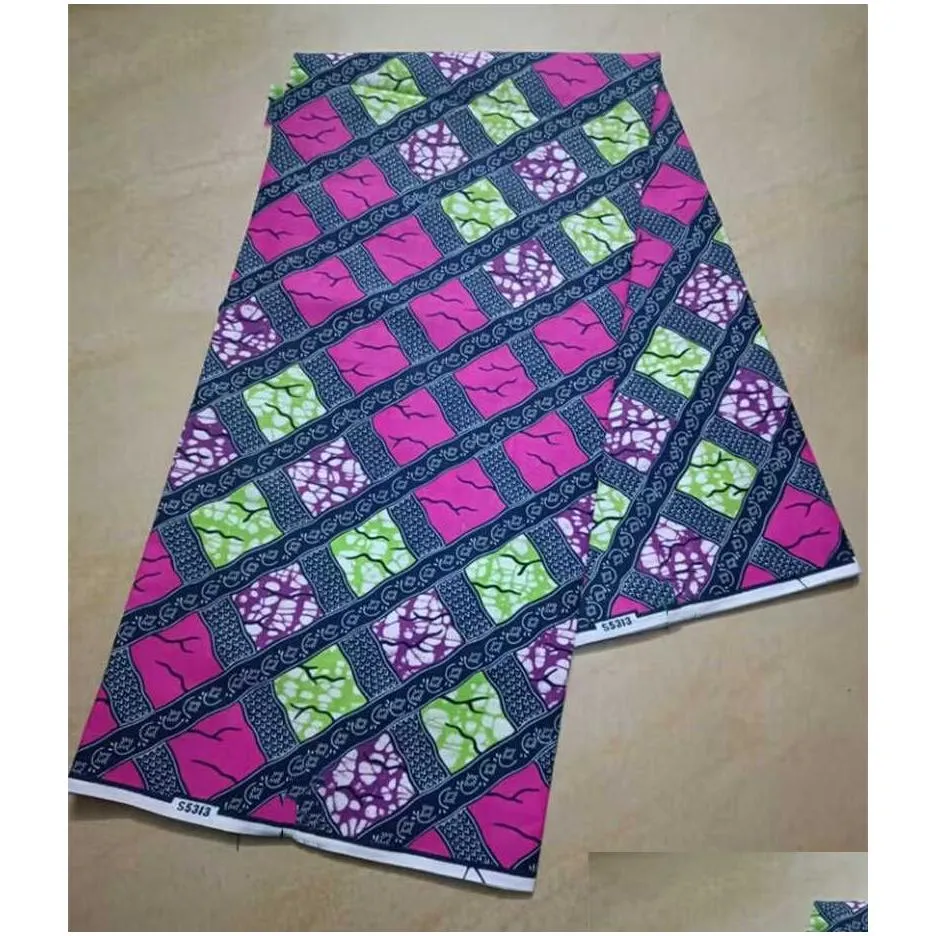 Fabric 2022 Latest True African Design D Real Wax Prints Fabrics Ankara Style Soft Cotton Fashion Pagne Tanga Dress P230506 Drop Deli Dhmde