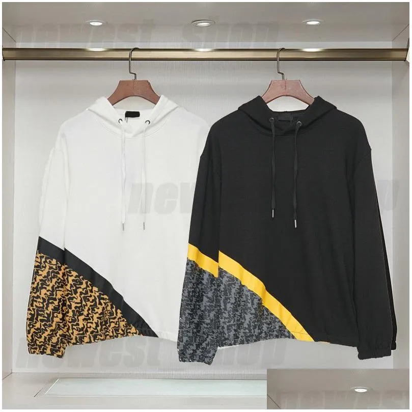 designer mens Plus Size hoodies sweatshirt luxury black white eye letter print casual cotton work color geometry clothing pullover