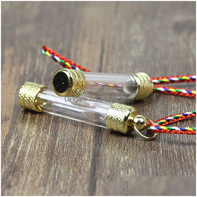 vintage transparent tube lockets pendants necklace openable waterproof cylinder skin oil perfume bottles memorial keepsake pill jewelry 4