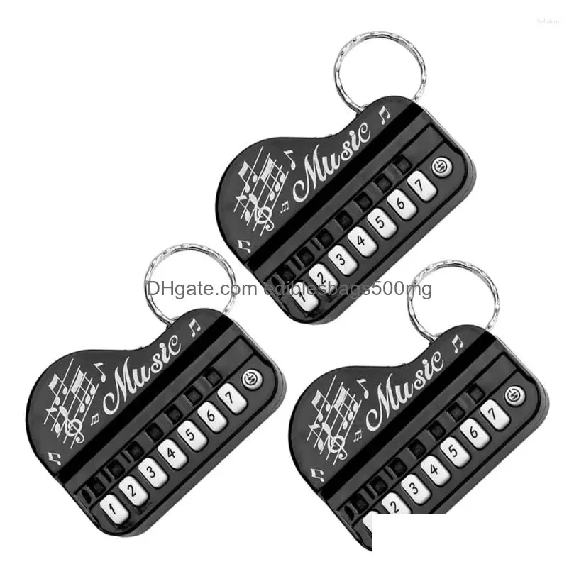 Other Home Decor Keychains 15 Pcs Backpack Charm Keyboard Mini Piano Keychain For Girl Electronic Keyring Micro Music Instrument Han Dhvwf
