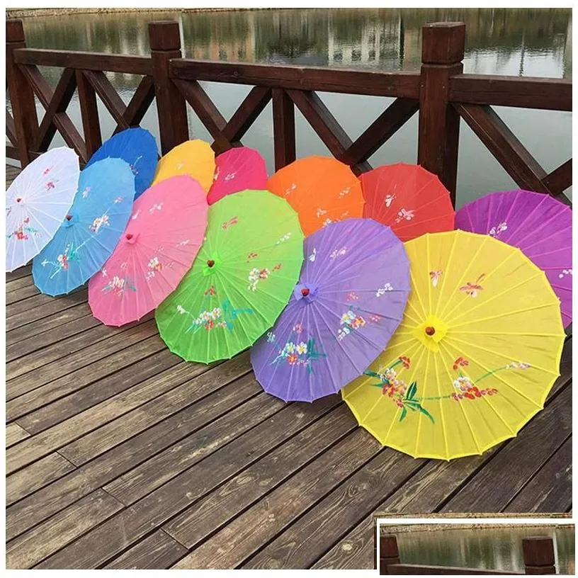 Umbrellas Adts Size Japanese Chinese Oriental Parasol Handmade Fabric Umbrella For Wedding Party P Ography Decoration Sea Ship Drop