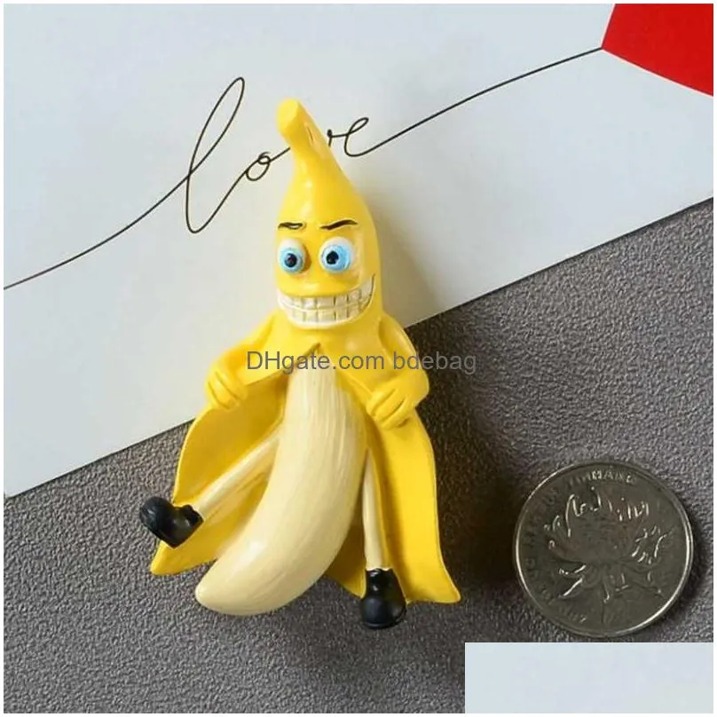  cute refrigerator magnets fruit banana and avocado funny magnets for fridge whiteboards home decoration