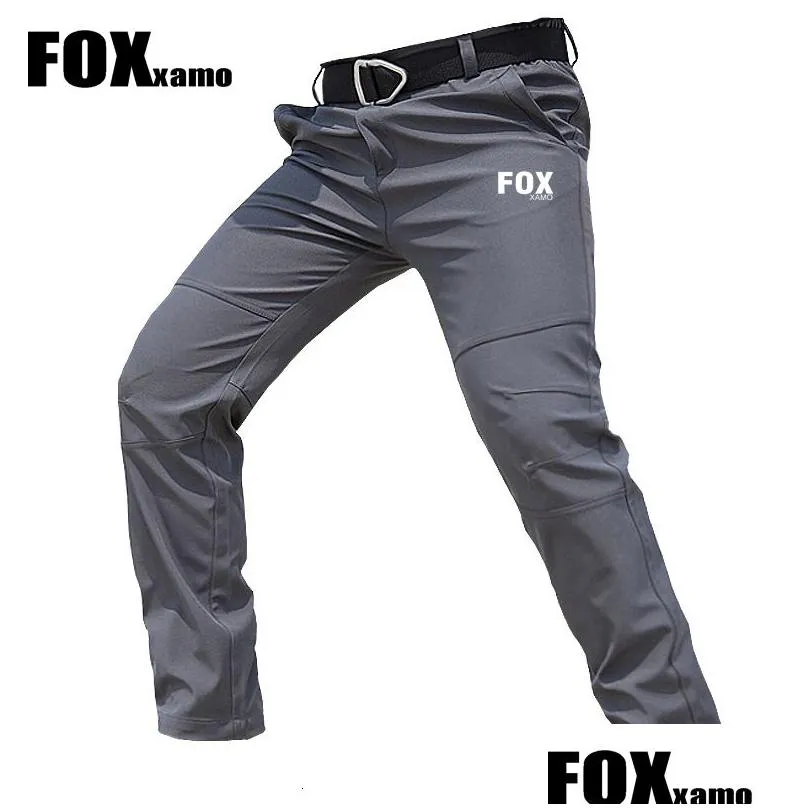 Cycling Pants Men`s Cycling Pants Waterproof MTB Bike Bicycle Pants Windproof Sports Hiking Camping Trousers FOXxamo Cycling Shorts Grey