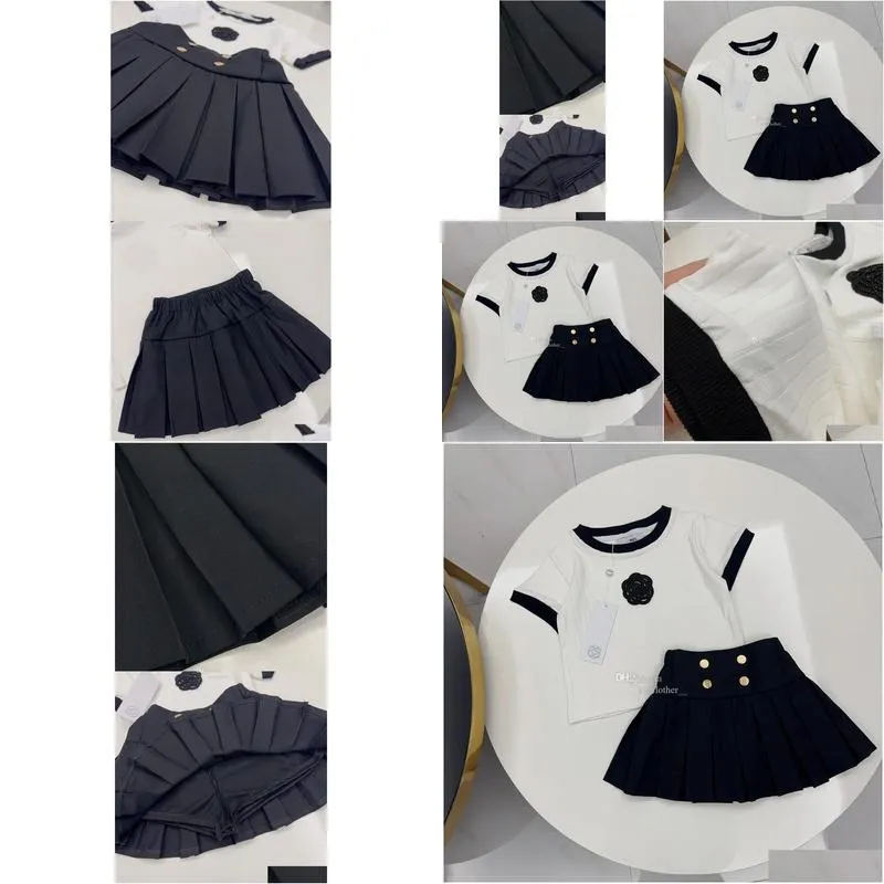 girls dress Kid designer Lapel sleeveless girl clothes girl`s skirt pure cotton design Breast flower design summer fasion dresses luxury brand size