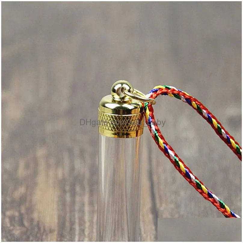 vintage transparent tube lockets pendants necklace openable waterproof cylinder skin oil perfume bottles memorial keepsake pill jewelry 4