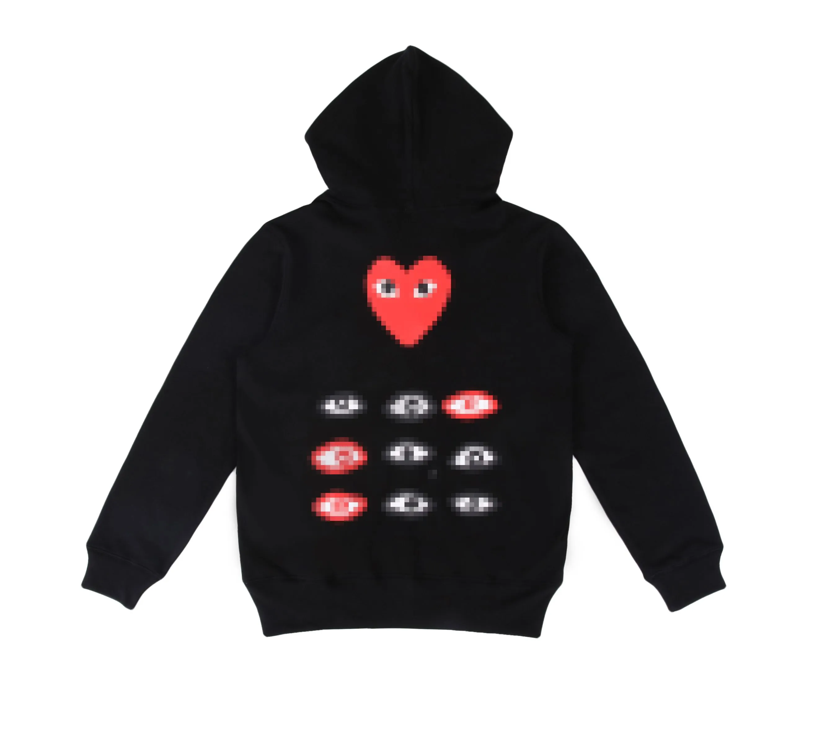 Men`s Hoodies Sweatshirts Designer Men`s Hoodies Com Des Garcons PLAY Sweatshirt CDG Red Heart Zip Up Hoodie Brand Navy Blue Size XL