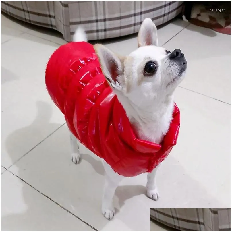 Dog Apparel Warm Cotton Puppy Clothes Winter Pet Down Jacket For Small Dogs Chihuahua Maltese Cat Coat Pets Clothing Ropa De Perro D Dh2Rm