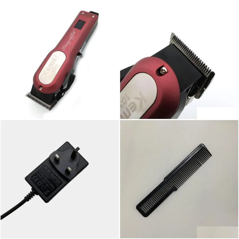 Hair Trimmer Metal Clipper Electric Razor Men Steel Head Shaver Styling Tools Drop Delivery Products Care Ot0Ql