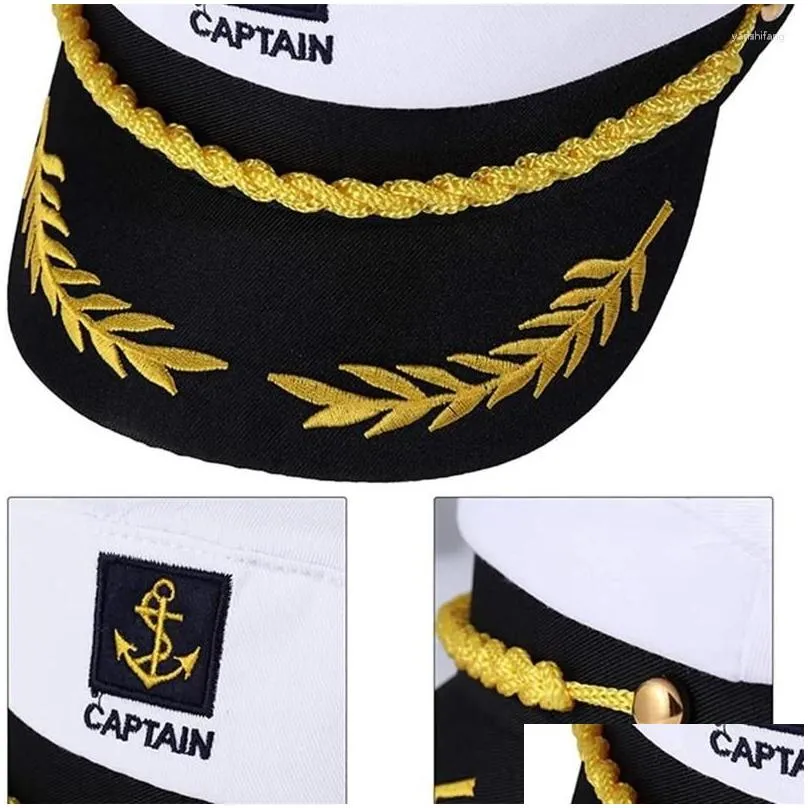 Berets Y166 Hat Navy Marine Costume Men Drop Delivery Dh6Mo