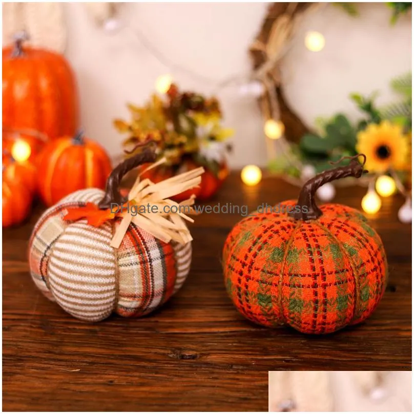 halloween scene dressing cartoon colorful fabric pumpkin table decoration cross border thanksgiving table decoration props