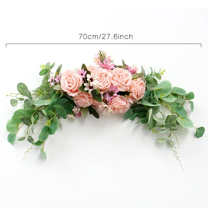 Artificial wreath door threshold flower DIY wedding home living room party pendant wall decor Christmas garland gift rose peony