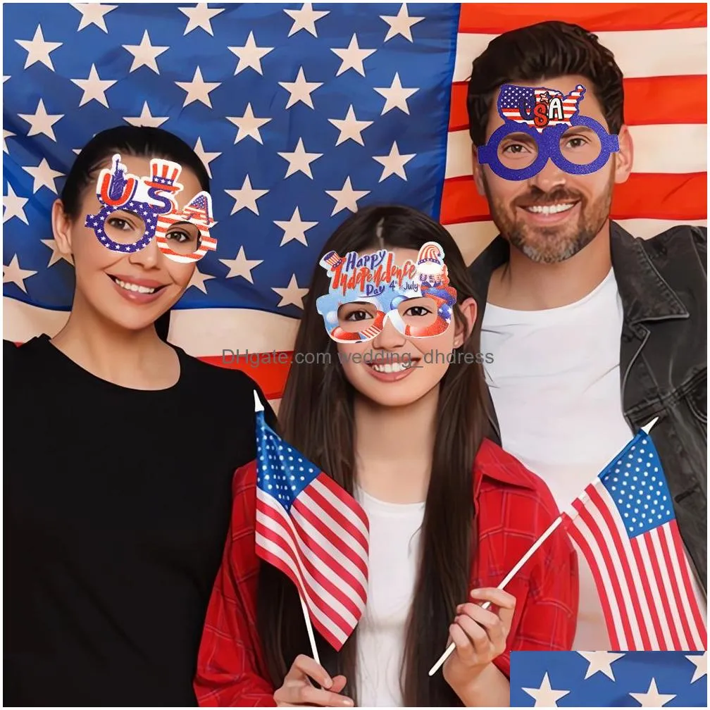  american independence day party glasses july 4th national day party decoration accessories usa stars and stripes glasses frames