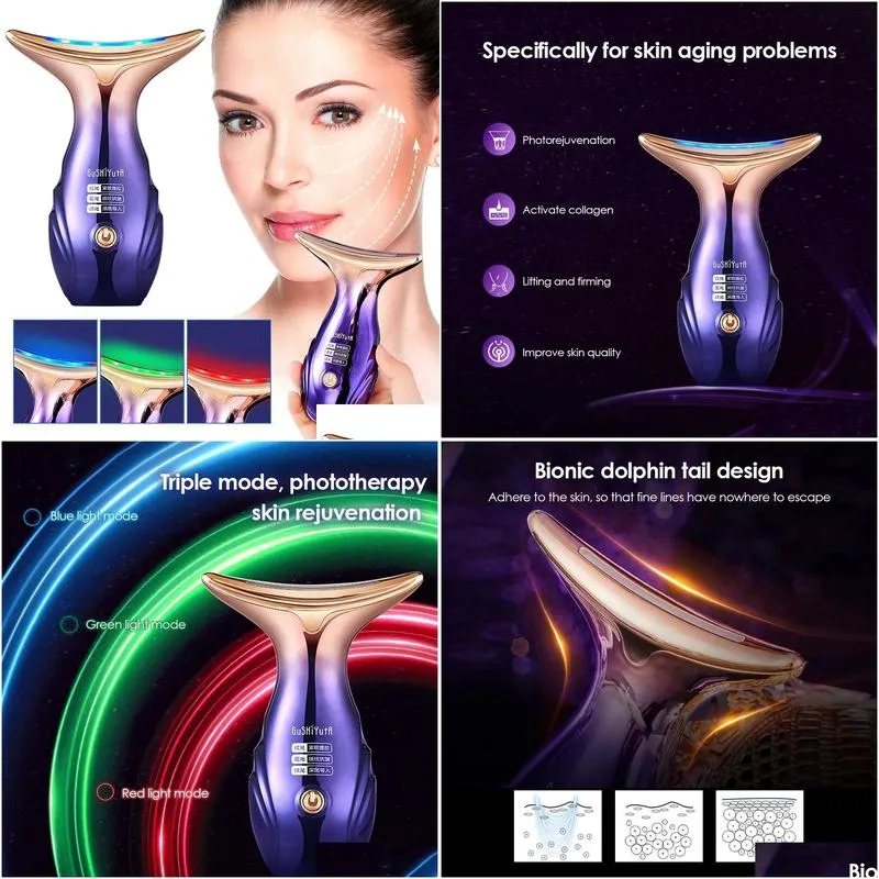 Face Care Devices Rf Lifting Device Neck Eye Mas Slimming Ems Beauty Skin Potherapy Hine Anti Aging Reduce Double Chin 231027 Drop D Otbi4