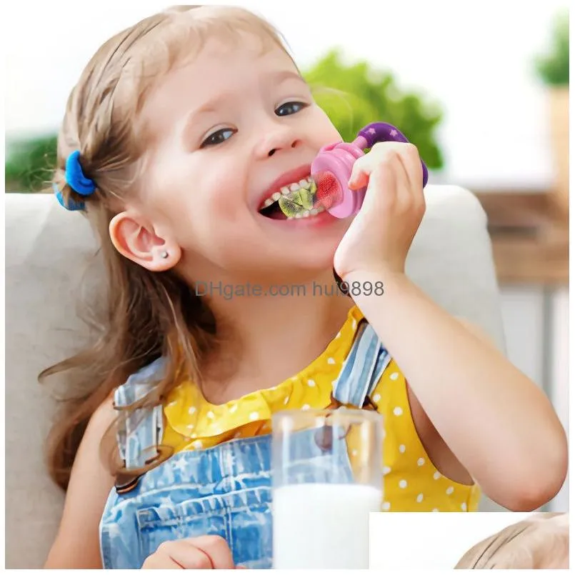  born feeding baby fruit and vegetable pacifiers fruits complementary chewy nipple mesh bag kids children feedings