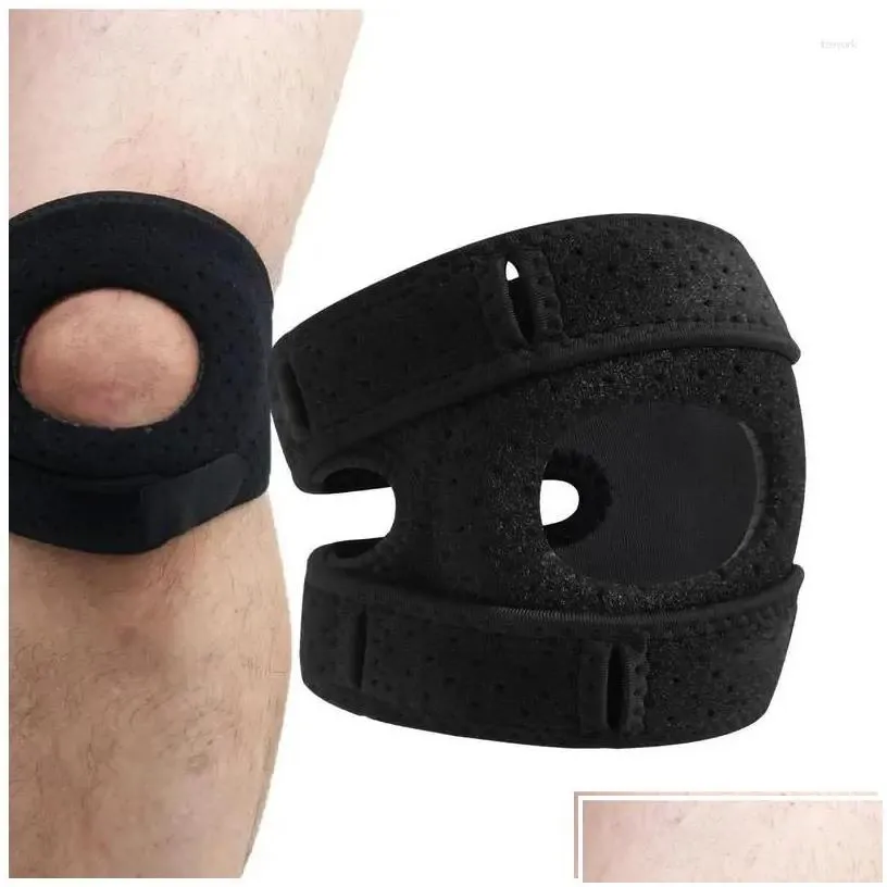 Elbow Knee Pads Patella Brace Support Strap Adjustable Tendon Stabilizer Anti-Slip Absorbing For Running Jump Rope Drop Delivery Sport