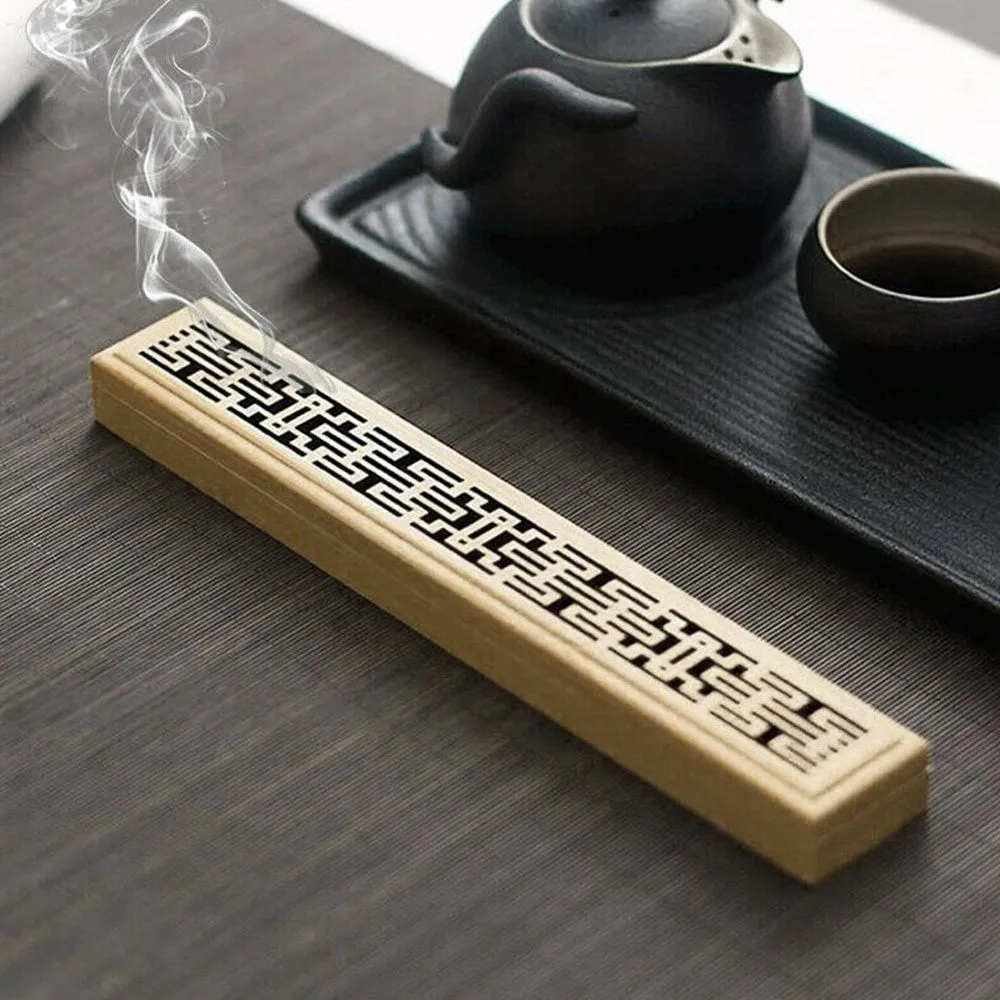 Bamboo Wooden Incense Burners Holder Incense Stick Ash Burner Joss Incense Box Burner Home Decor Decoration