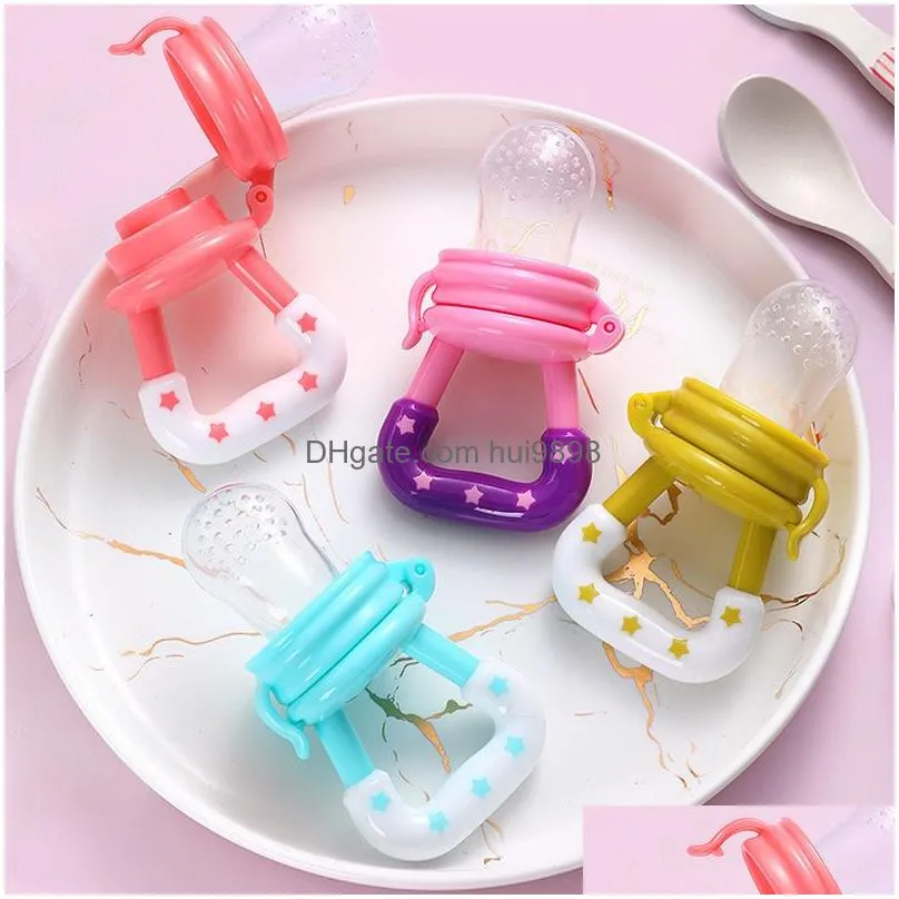  born feeding baby fruit and vegetable pacifiers fruits complementary chewy nipple mesh bag kids children feedings