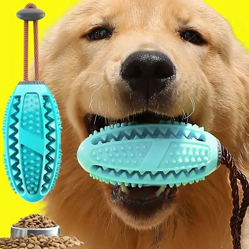 Dogs Chew Toys Pet Dog Toys Interactive Natural Rubber Ball Toy Funny Interactive Elasticity Clean Teeth Playing Moral Balls