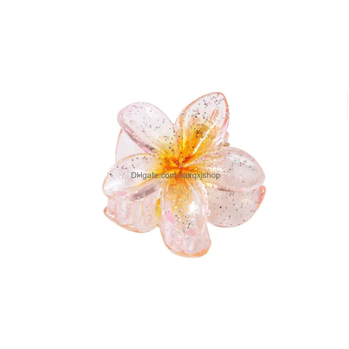 Hair Pins 4Cm Mini Sweet Glitter Flower Claw Simple Hairgrip Hairpins For Women Girls Styling Tools Accessories Gifts 015 Drop Deliver Dh0Qv