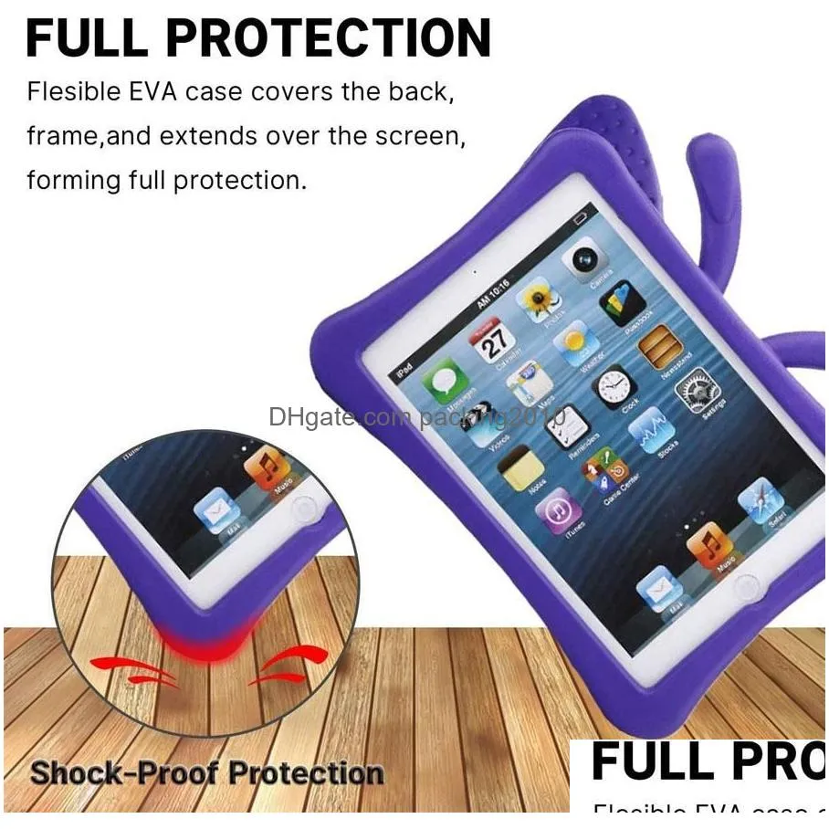 Tablet Pc Cases & Bags Cartoon Eva Shockproof Friendly Sile Ipad Case For Air Air2 Pro 11 Mini 2 3 4 5 Samusng Tab3 Hd8 Shock Proof Pr Dhxnw