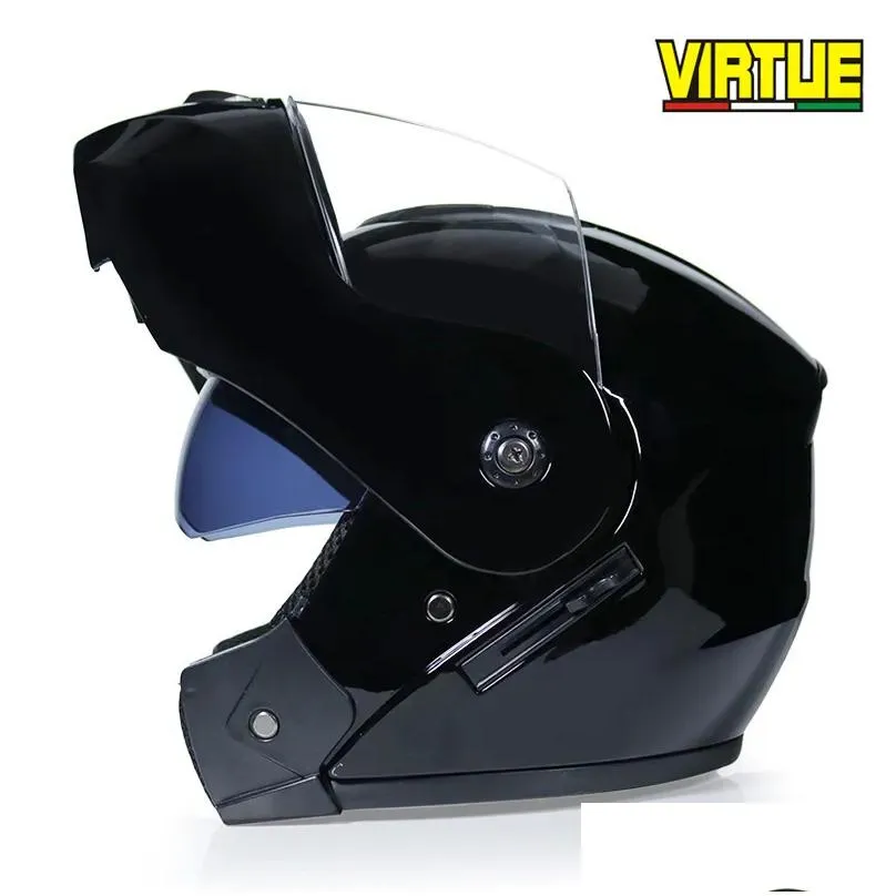 Virtue Motorcycle Helmet Double Lens Open Full Men039s and Women039s Protective Equipment Racing Running315h1144857