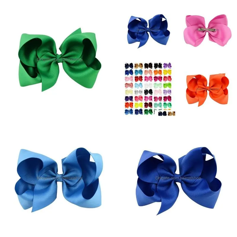 Salon Wigs Sold Well European And American 6 Inch Childrens Bow Hair Clip Headpiece Candy Color Warped Flowers Girls Large Bowknot Ba Dhqdl