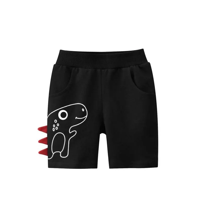 Designer Cotton Sport Shorts For 1-9 Years Children Kids Summer Pants With Lovely Dinosaur Cartoon Embroidery Knickers Baby Boy Girls Boutique Clothing