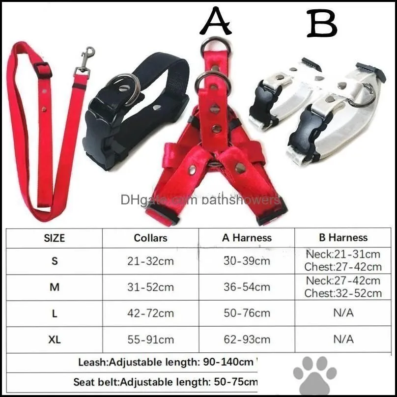 Designer Dog Collar Leashes Set Classic Dog Harness Letter Pattern SUP Leash Seat Belts Trendy Pet Collars for Small Mediu bathshowers