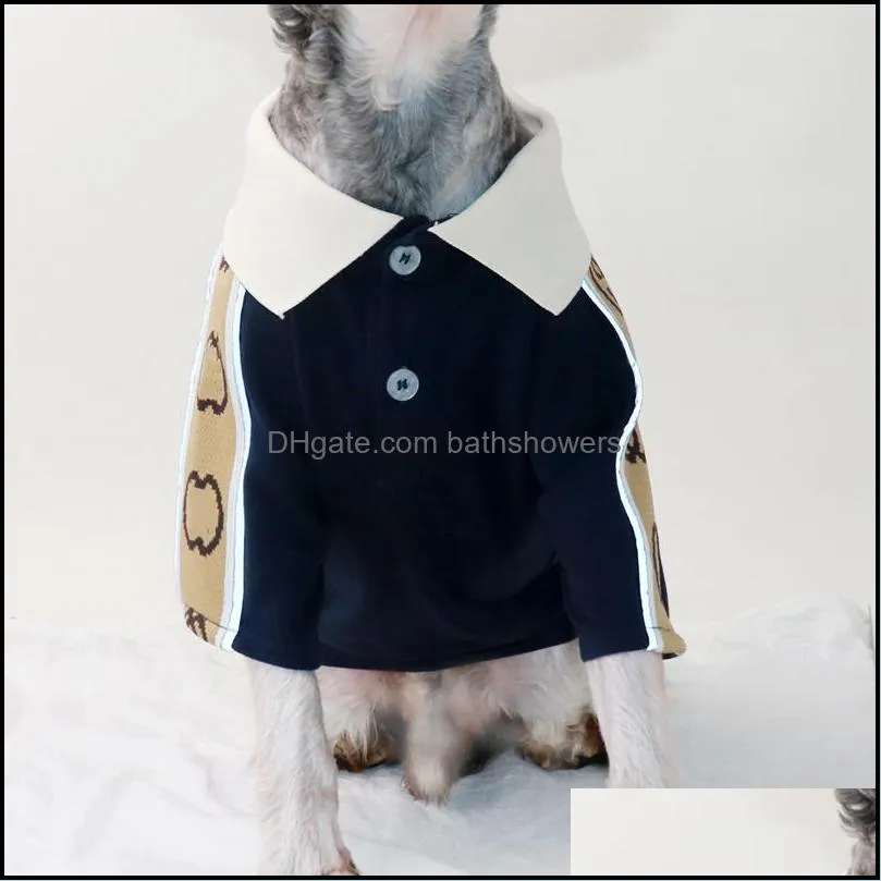 Dog Polo Shirts Designer Pet Clothes Spring Summer Dog Apparel for Medium Small Dogs Chihuahua Yorkies Bulldog with a Two- bathshowers
