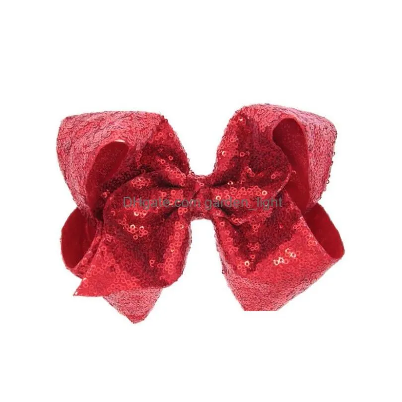 Other Home Garden 8 Inch Siwa Hair Bows With Clip For Baby Children Large Sequin Bow Gb1683 Drop Delivery Dhl40